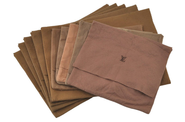 Authentic Louis Vuitton Dust Bag 10 Set Cotton Beige 15.4x11.6x0.2 LV 3601J