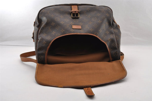 Authentic Louis Vuitton Monogram Saumur 35 Shoulder Cross Bag M42254 LV 3602I