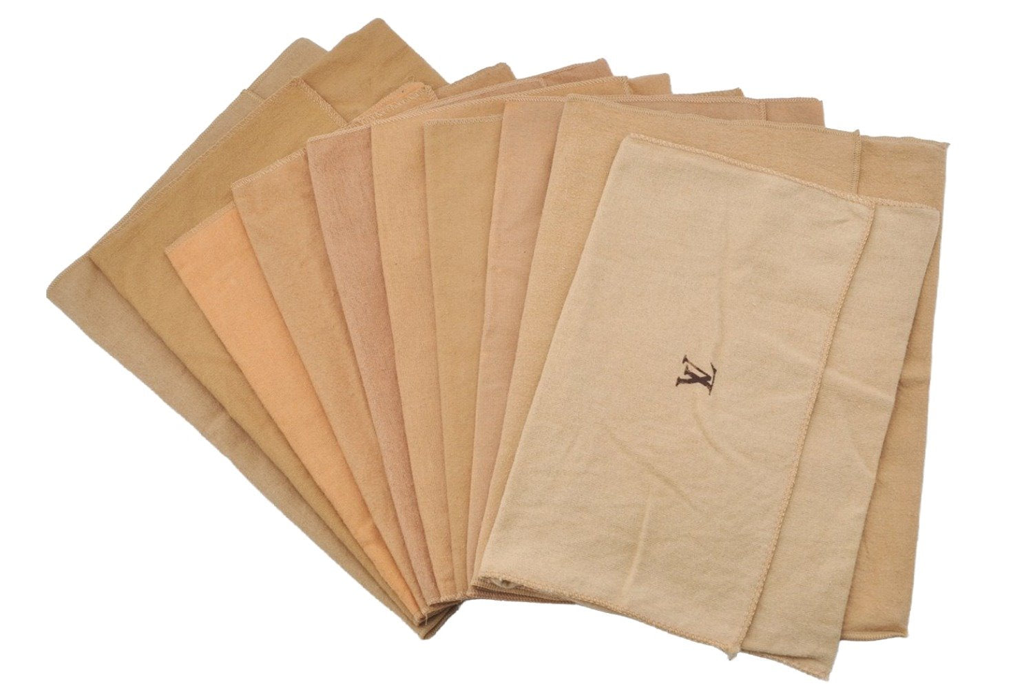 Authentic Louis Vuitton Dust Bag 10 Set Cotton Beige 11.8x7.5x0.2 LV 3602J