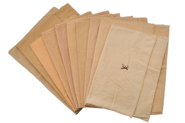 Authentic Louis Vuitton Dust Bag 10 Set Cotton Beige 11.8x7.5x0.2 LV 3602J