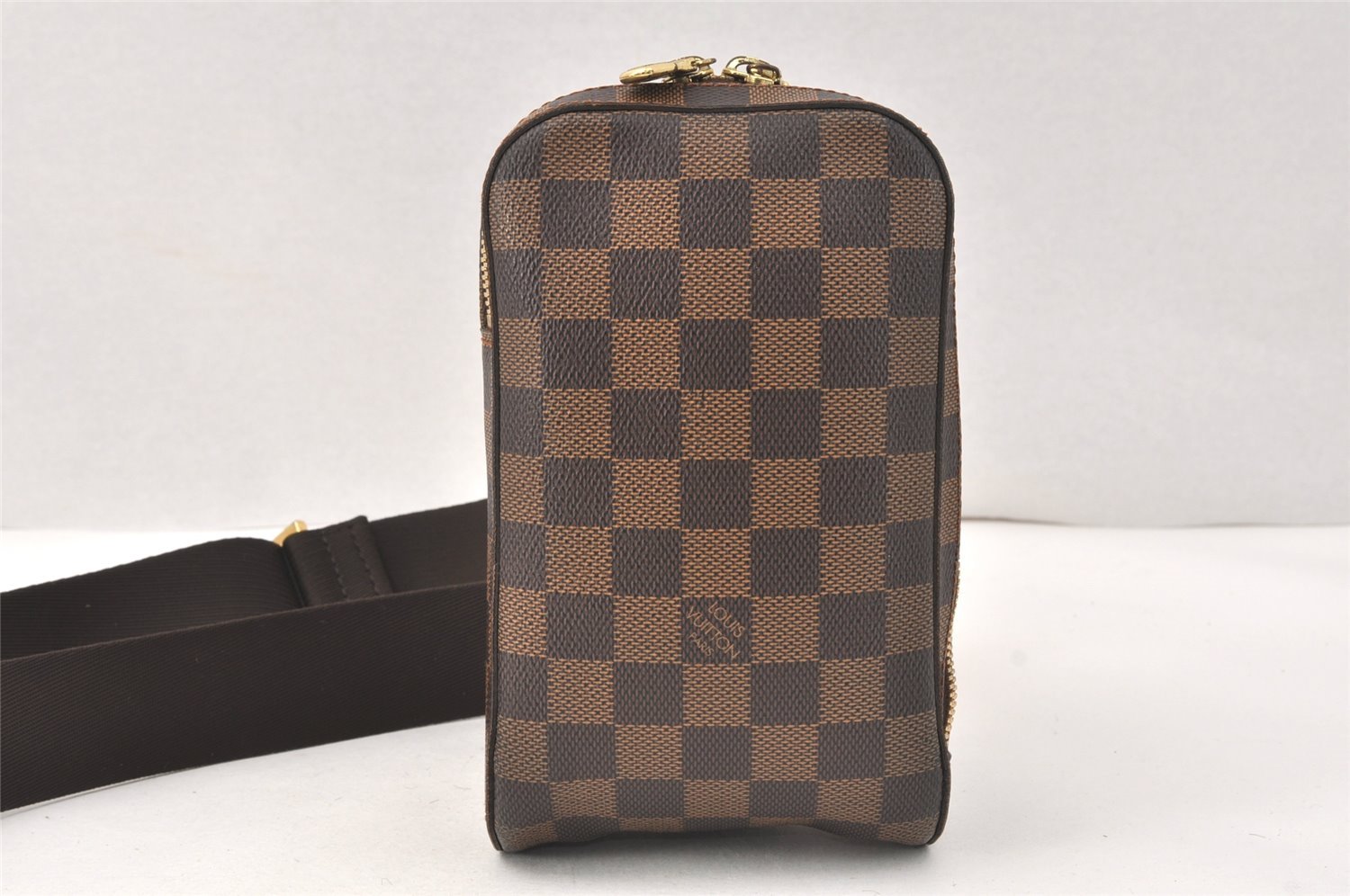 Authentic Louis Vuitton Damier Geronimos Waist Body Bag N51994 LV 3602K