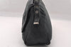 Authentic FENDI Mamma Baguette Shoulder Hand Bag Cotton Leather Gray 3603I