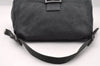 Authentic FENDI Mamma Baguette Shoulder Hand Bag Cotton Leather Gray 3603I