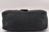 Authentic FENDI Mamma Baguette Shoulder Hand Bag Cotton Leather Gray 3603I
