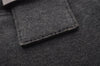 Authentic FENDI Mamma Baguette Shoulder Hand Bag Cotton Leather Gray 3603I