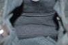 Authentic FENDI Mamma Baguette Shoulder Hand Bag Cotton Leather Gray 3603I