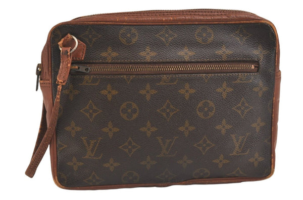 Authentic Louis Vuitton Monogram Pochette Sport Clutch Hand Bag Old Model 3603K