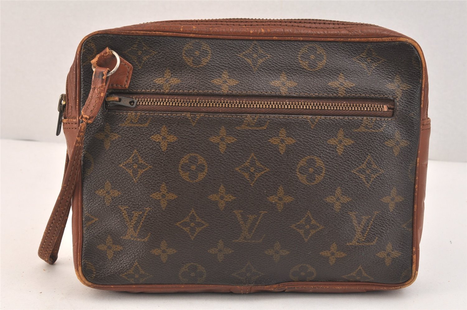 Authentic Louis Vuitton Monogram Pochette Sport Clutch Hand Bag Old Model 3603K