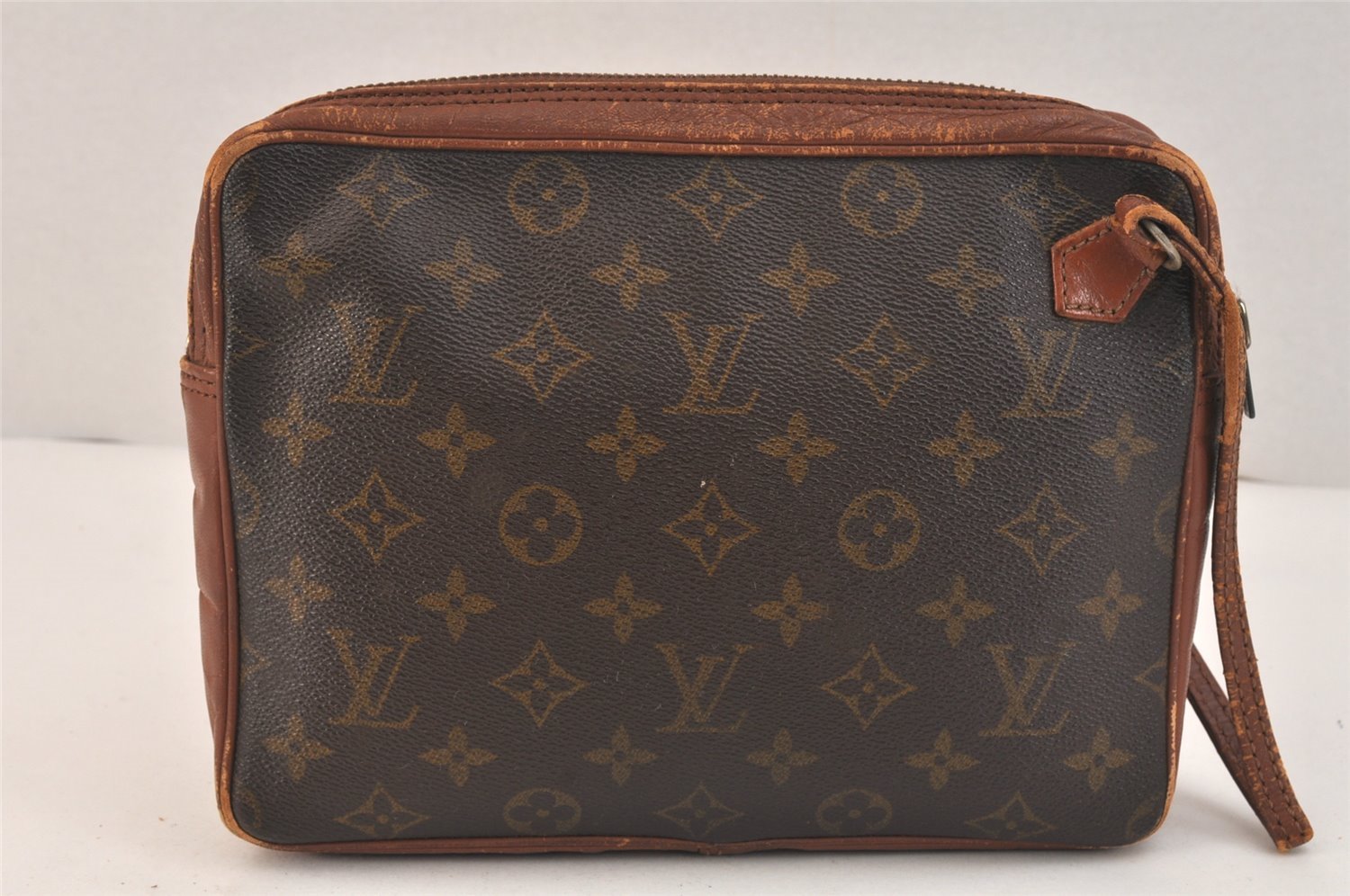Authentic Louis Vuitton Monogram Pochette Sport Clutch Hand Bag Old Model 3603K
