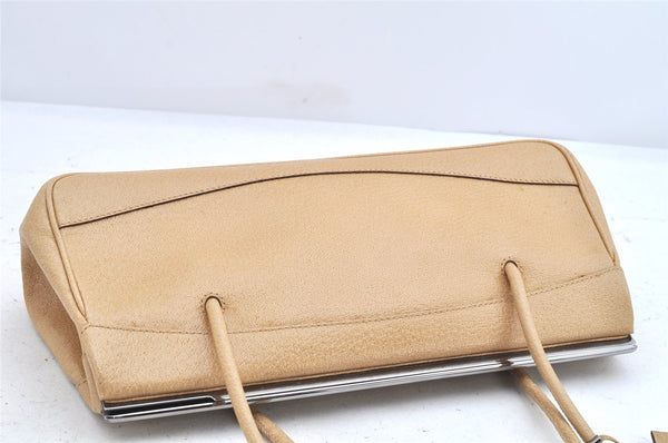 Authentic GUCCI Vintage Shoulder Hand Bag Purse Leather 92725 Beige Junk 3604K