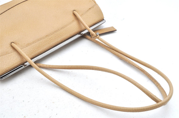 Authentic GUCCI Vintage Shoulder Hand Bag Purse Leather 92725 Beige Junk 3604K