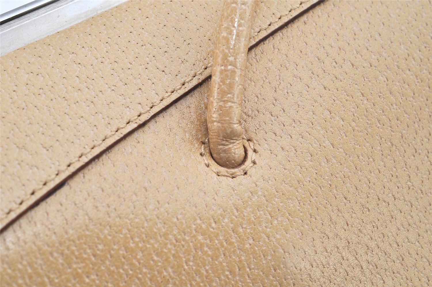 Authentic GUCCI Vintage Shoulder Hand Bag Purse Leather 92725 Beige Junk 3604K