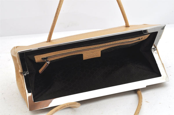 Authentic GUCCI Vintage Shoulder Hand Bag Purse Leather 92725 Beige Junk 3604K