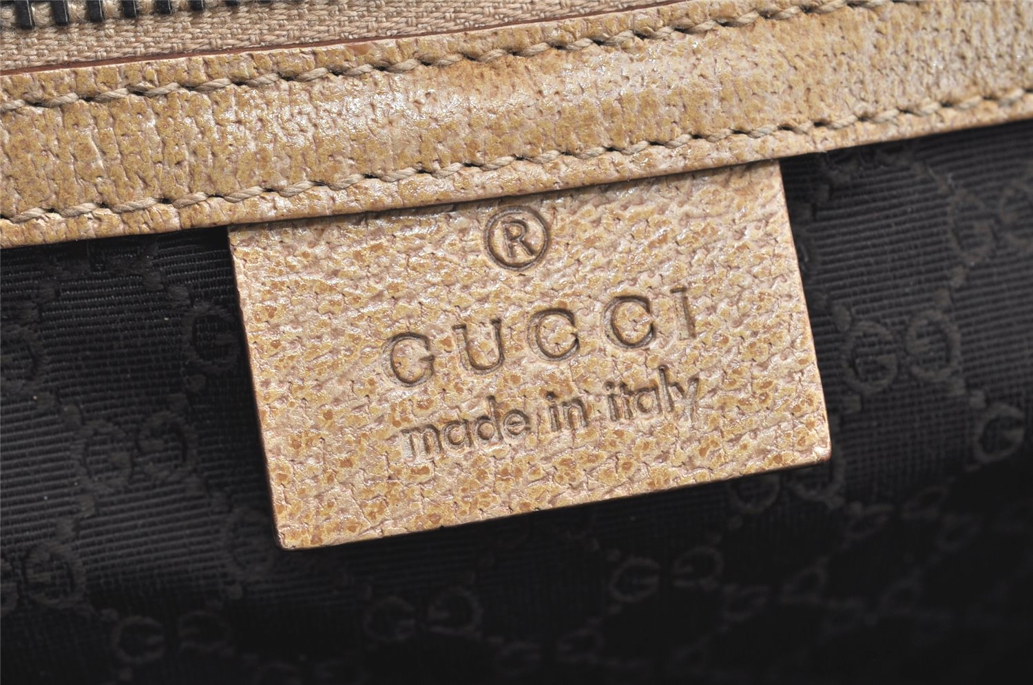 Authentic GUCCI Vintage Shoulder Hand Bag Purse Leather 92725 Beige Junk 3604K