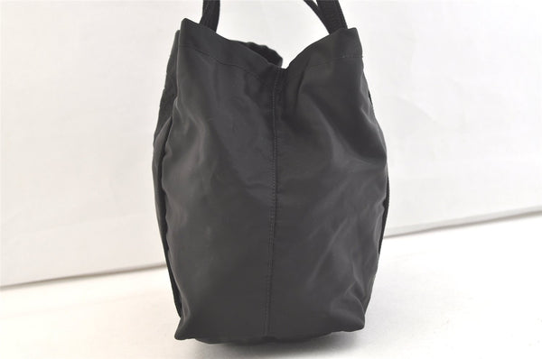 Authentic PRADA Nylon Tessuto Vintage Logo Tote Hand Bag Black 3605K