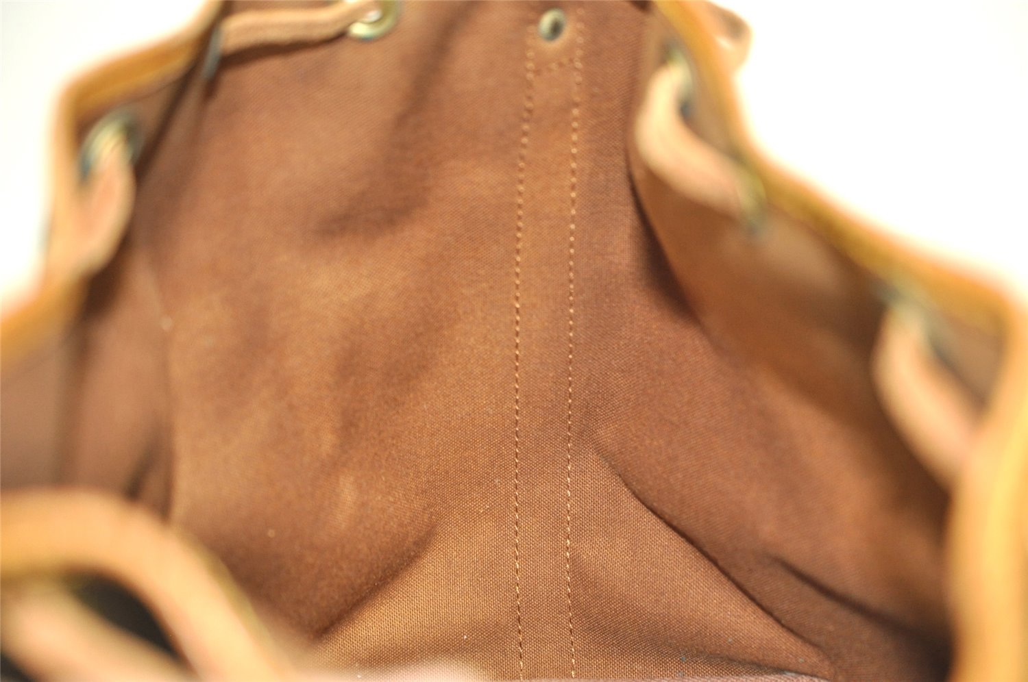 Authentic Louis Vuitton Monogram Petit Noe M42226 Shoulder Drawstring Bag 3606I