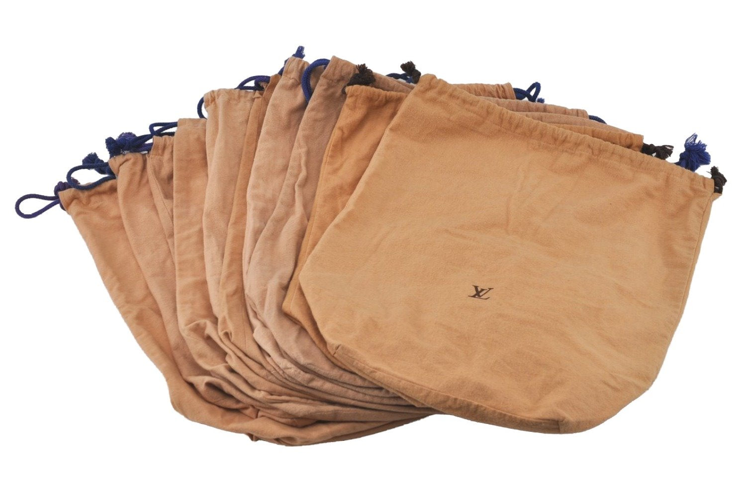 Authentic Louis Vuitton Dust Bag 10 Set Cotton Beige 16.5x20.5x7.1 LV 3606J