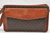Authentic CELINE Macadam Blason Pattern Clutch Hand Bag PVC Leather Brown 3607K