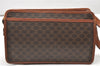 Authentic CELINE Macadam Blason Pattern Clutch Hand Bag PVC Leather Brown 3607K