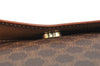 Authentic CELINE Macadam Blason Pattern Clutch Hand Bag PVC Leather Brown 3607K