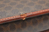 Authentic CELINE Macadam Blason Pattern Clutch Hand Bag PVC Leather Brown 3607K