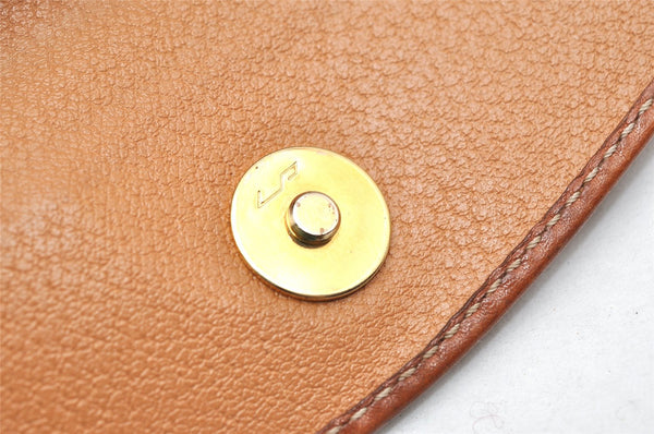 Authentic CELINE Macadam Blason Pattern Clutch Hand Bag PVC Leather Brown 3607K