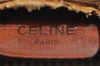 Authentic CELINE Macadam Blason Pattern Clutch Hand Bag PVC Leather Brown 3607K