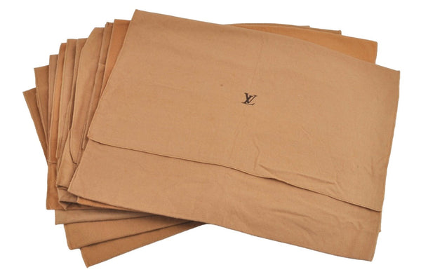 Authentic Louis Vuitton Dust Bag 10 Set Cotton Beige 17.5x13.4x0.2 LV 3608J