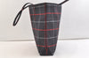 Authentic BURBERRY Vintage Check Shoulder Tote Bag Nylon Navy Blue 3608K