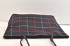 Authentic BURBERRY Vintage Check Shoulder Tote Bag Nylon Navy Blue 3608K