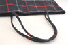 Authentic BURBERRY Vintage Check Shoulder Tote Bag Nylon Navy Blue 3608K