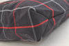 Authentic BURBERRY Vintage Check Shoulder Tote Bag Nylon Navy Blue 3608K