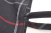 Authentic BURBERRY Vintage Check Shoulder Tote Bag Nylon Navy Blue 3608K