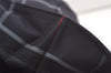 Authentic BURBERRY Vintage Check Shoulder Tote Bag Nylon Navy Blue 3608K