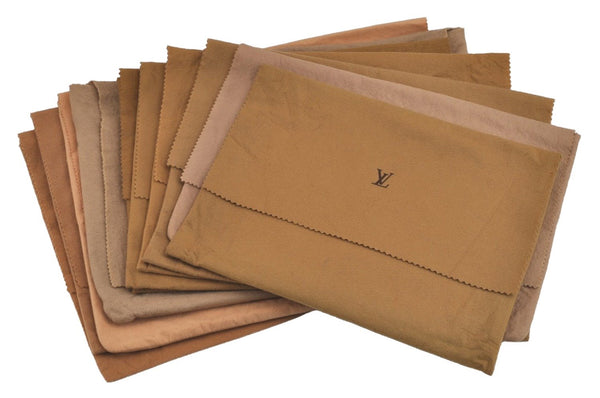 Authentic Louis Vuitton Dust Bag 10 Set Cotton Beige 15.4x11.4x0.4 LV 3610J