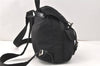 Authentic PRADA VELA Nylon Tessuto Leather Backpack Purse B6677 Black 3610K