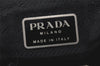 Authentic PRADA VELA Nylon Tessuto Leather Backpack Purse B6677 Black 3610K