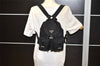 Authentic PRADA VELA Nylon Tessuto Leather Backpack Purse B6677 Black 3610K