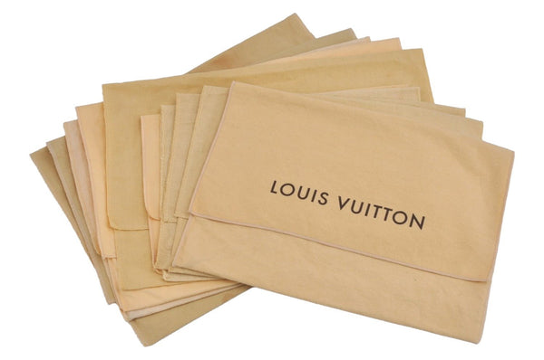 Authentic Louis Vuitton Dust Bag 10 Set Cotton Beige 14.6x10.2x0.2 LV 3611J