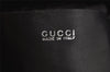 Authentic GUCCI Vintage Bamboo Backpack Purse Enamel Black 3613J