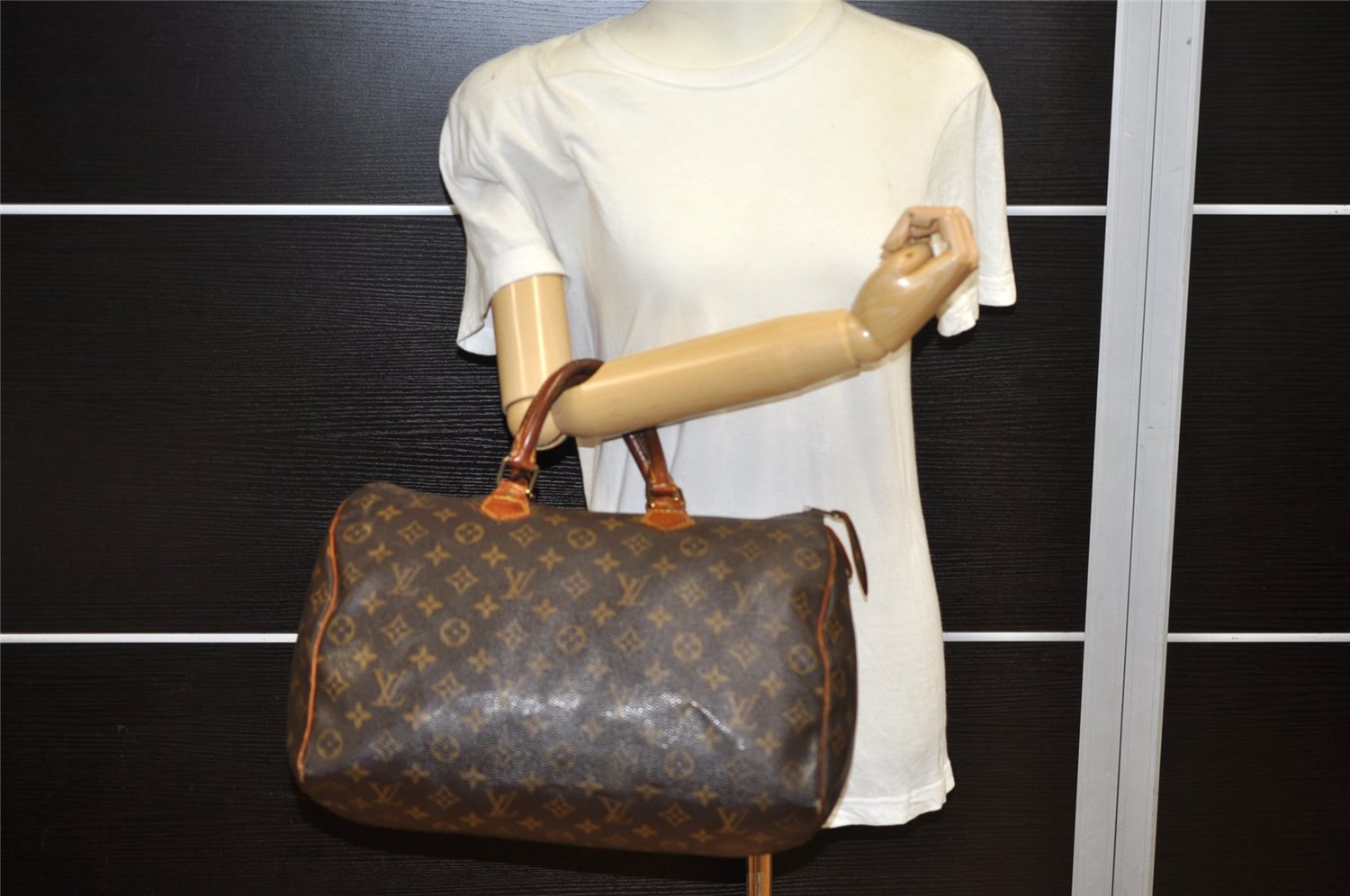 Authentic Louis Vuitton Monogram Speedy 35 Hand Boston Bag Old Model LV 3613K