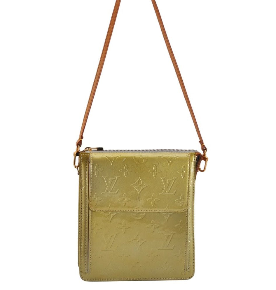 Auth Louis Vuitton Monogram Vernis Mott Shoulder Hand Bag Yellow M91030 LV 3614K