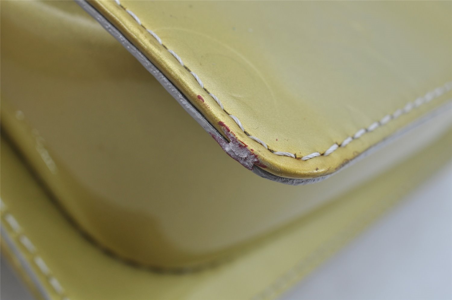 Auth Louis Vuitton Monogram Vernis Mott Shoulder Hand Bag Yellow M91030 LV 3614K