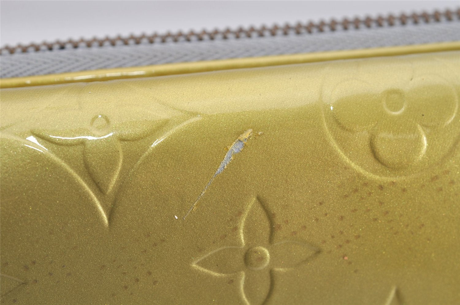 Auth Louis Vuitton Monogram Vernis Mott Shoulder Hand Bag Yellow M91030 LV 3614K