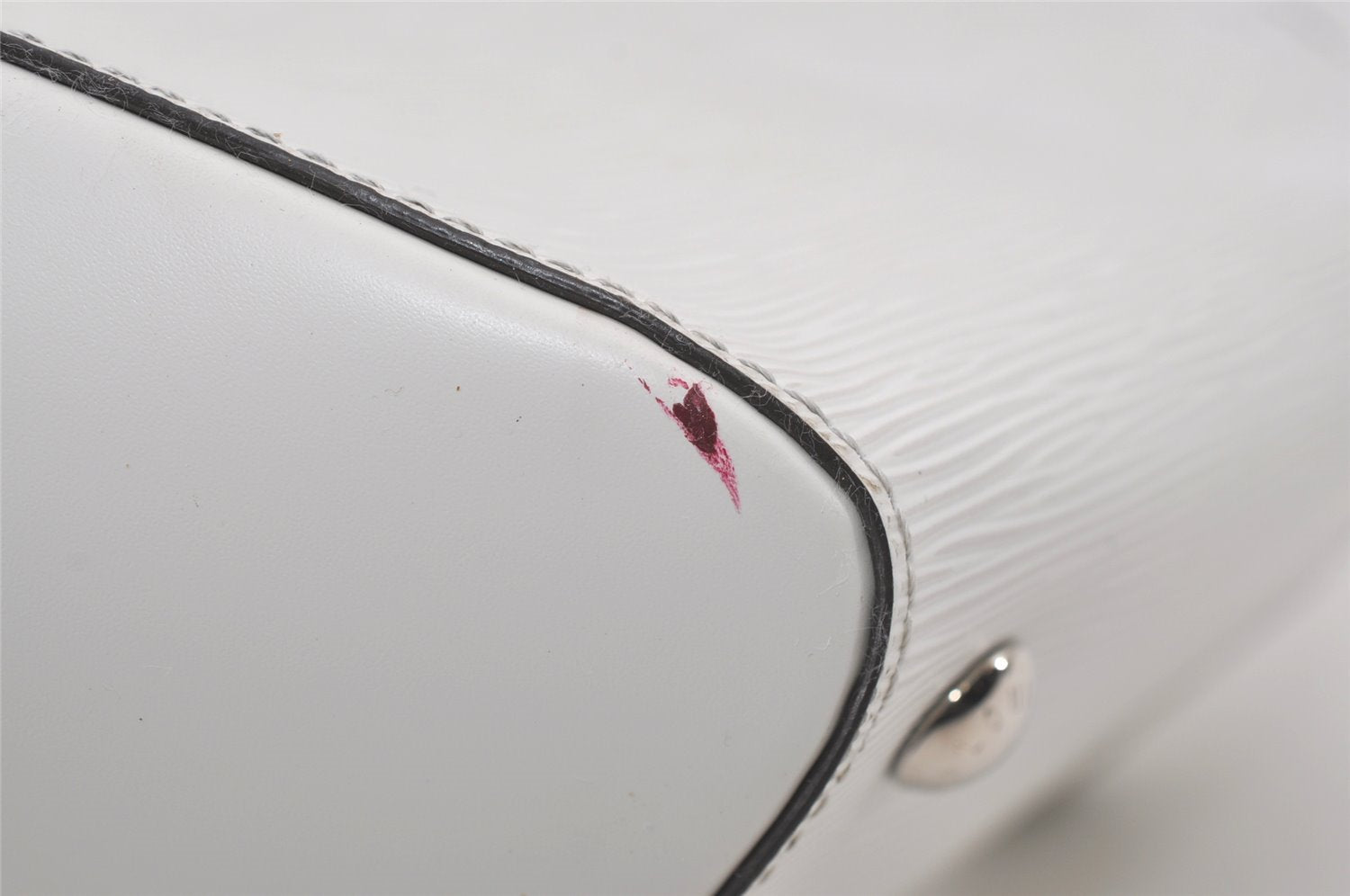 Authentic Louis Vuitton Epi Saint Jacques Shoulder Bag White M50045 LV 3615I