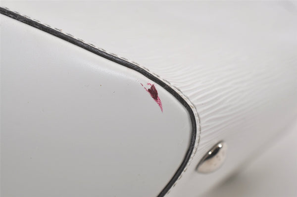 Authentic Louis Vuitton Epi Saint Jacques Shoulder Bag White M50045 LV 3615I