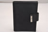 Authentic GUCCI Notebook Cover Purse GG Canvas Leather 115240 Black 3615J