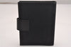 Authentic GUCCI Notebook Cover Purse GG Canvas Leather 115240 Black 3615J