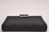 Authentic GUCCI Notebook Cover Purse GG Canvas Leather 115240 Black 3615J