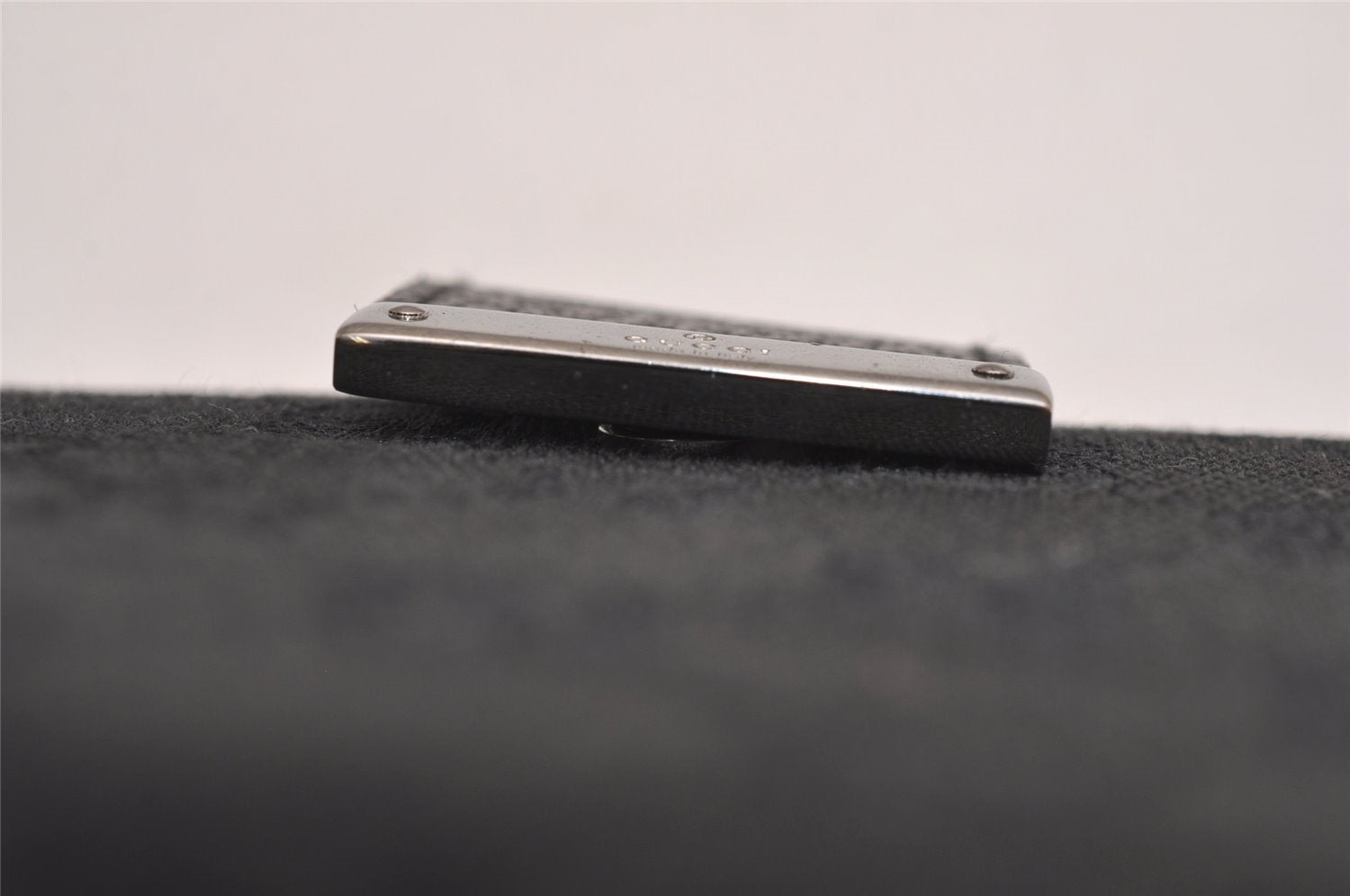 Authentic GUCCI Notebook Cover Purse GG Canvas Leather 115240 Black 3615J